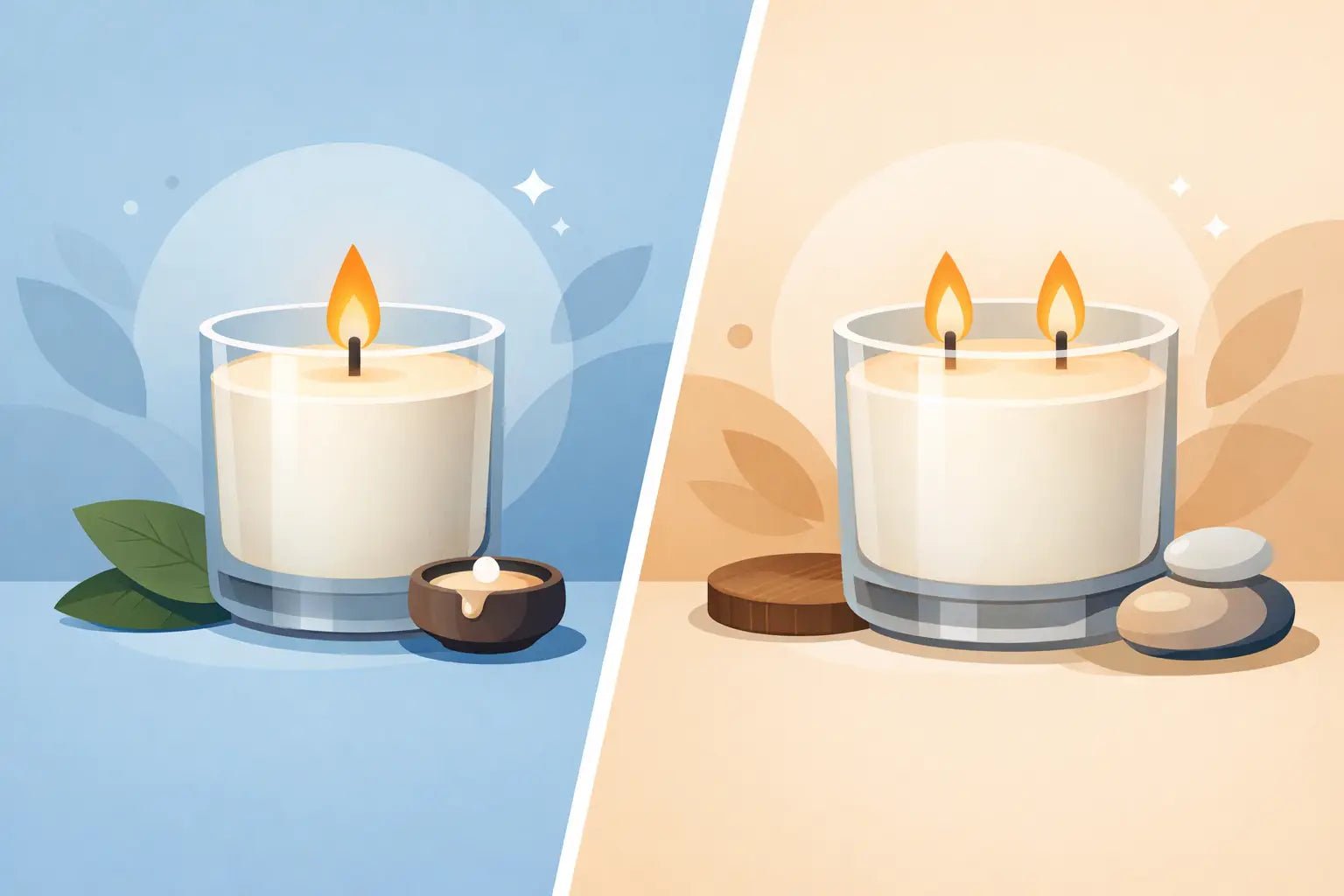Single Wick vs Double Wick Candles - Girly Candles