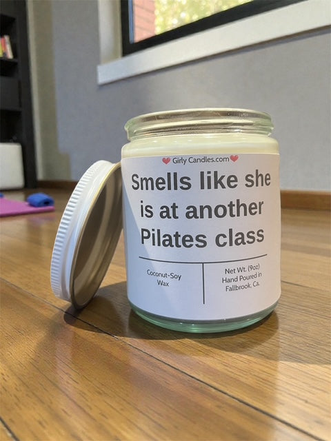 Smells like she is at another Pilates class