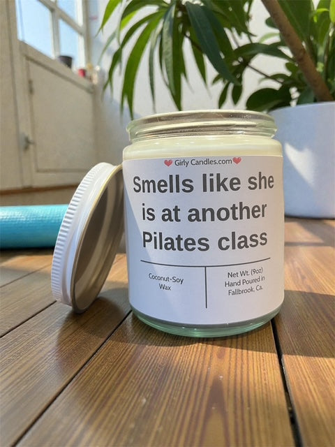 Smells like she is at another Pilates class