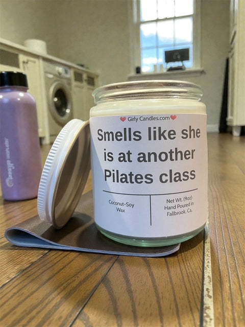 Smells like she is at another Pilates class