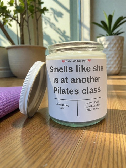 Smells like she is at another Pilates class