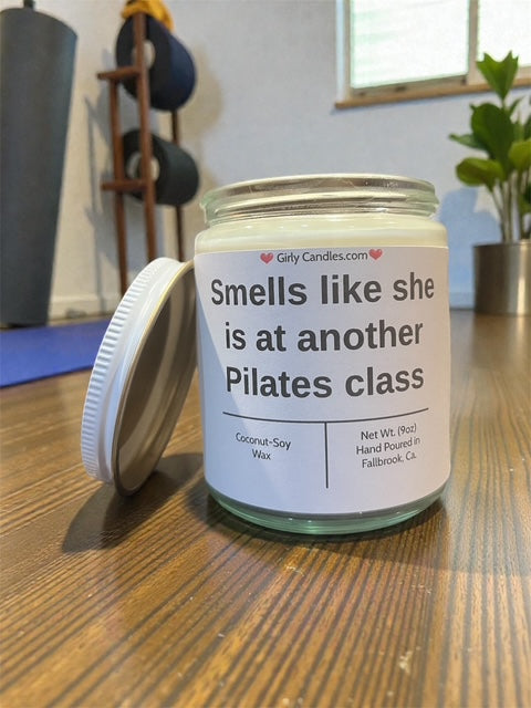 Smells like she is at another Pilates class