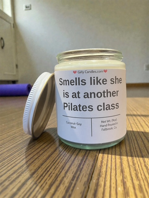 Smells like she is at another Pilates class