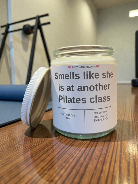 Smells like she is at another Pilates class