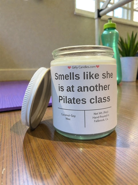 Smells like she is at another Pilates class