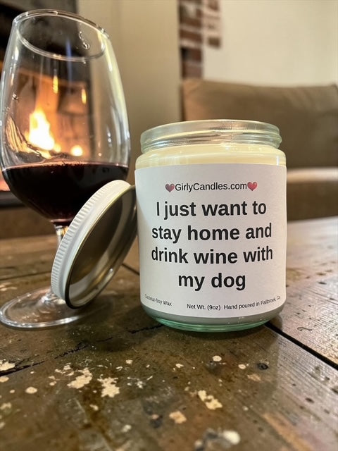 I just want to stay home and drink wine with my dog