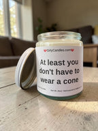 At least you don't have to wear a cone