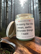 I'm sorry for the mean, awful, accurate things I said
