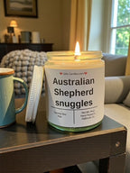 Australian Shepherd snuggles - Girly Candles