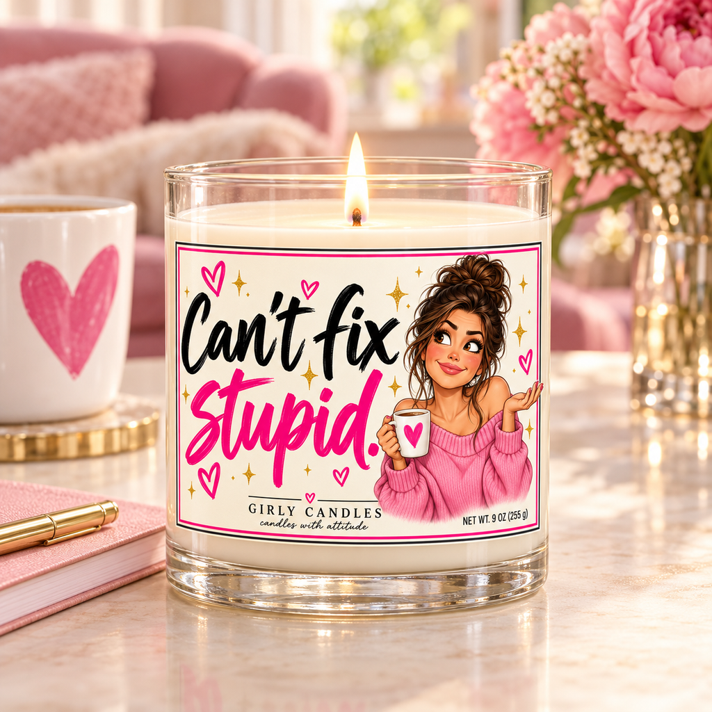 Can't fix stupid / Girly Candles