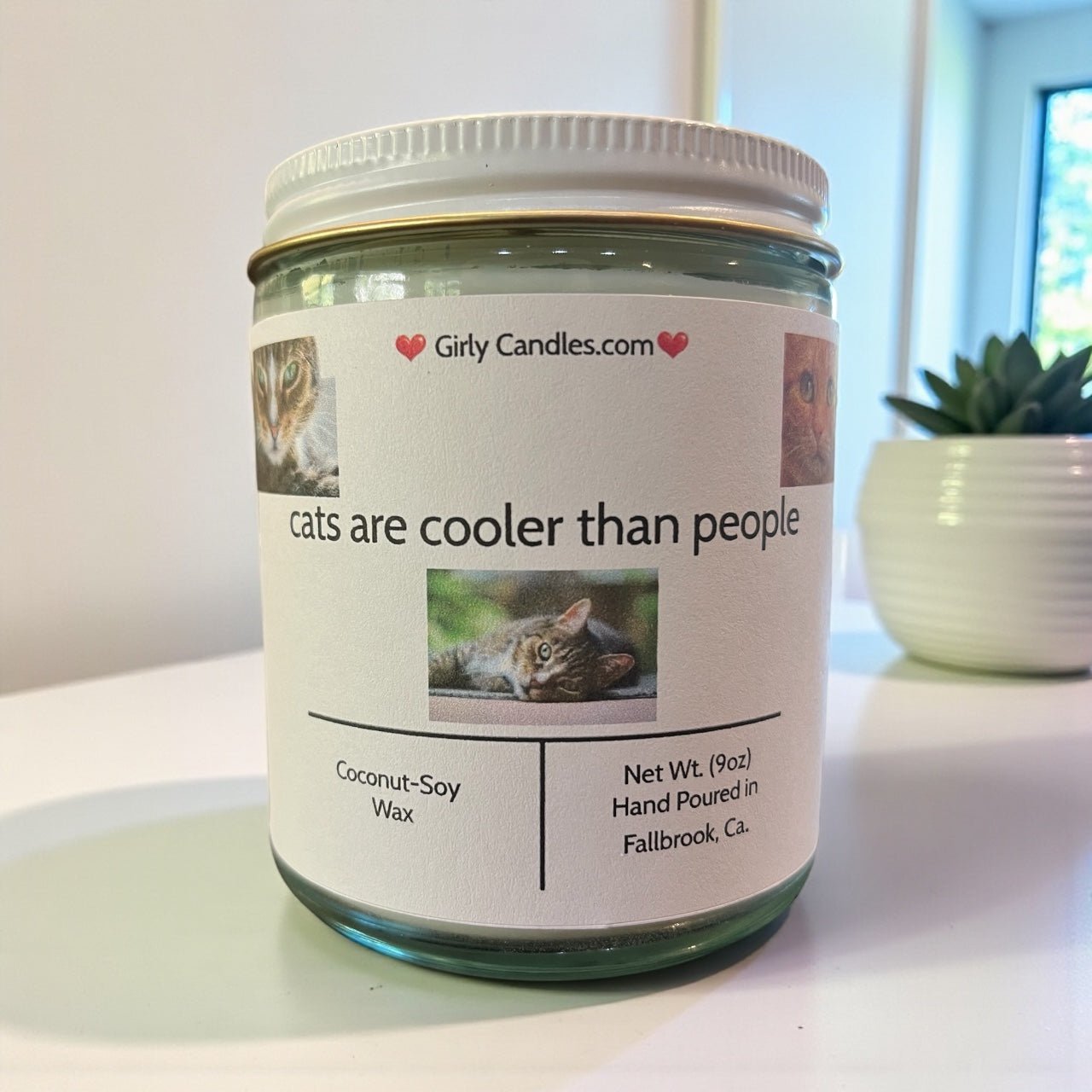 Cats Are Cooler Than People - Girly Candles