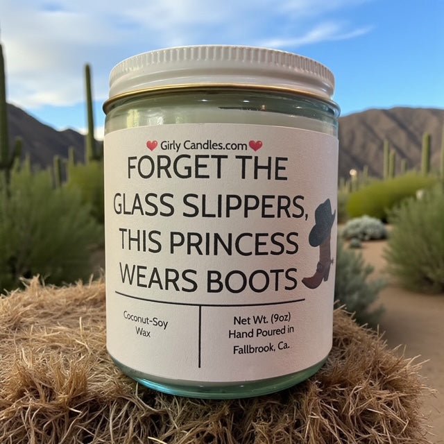 Forget The Glass Slippers, This Princess Wears Boots - Girly Candles