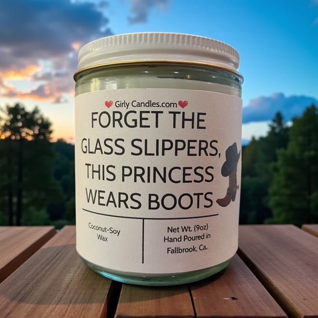 Forget The Glass Slippers, This Princess Wears Boots - Girly Candles