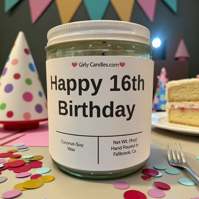 Happy 16th Birthday ! - Girly Candles
