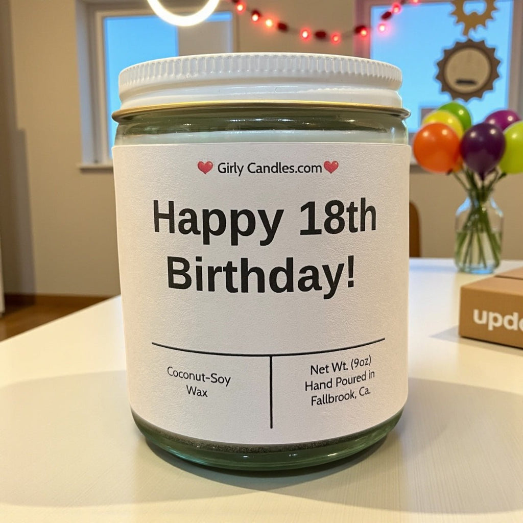 Happy 18th Birthday! - Girly Candles