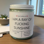 I Am A Ray Of F*cking Sunshine - Girly Candles