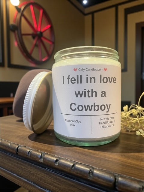 I fell in love with a Cowboy - Girly Candles
