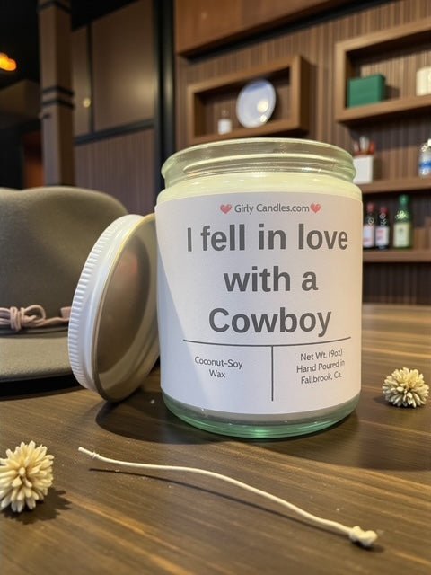 I fell in love with a Cowboy - Girly Candles