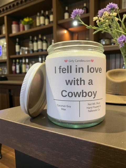 I fell in love with a Cowboy - Girly Candles