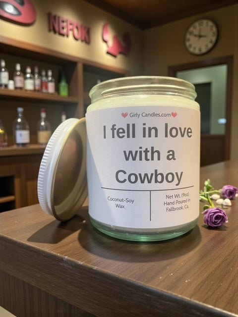 I fell in love with a Cowboy - Girly Candles