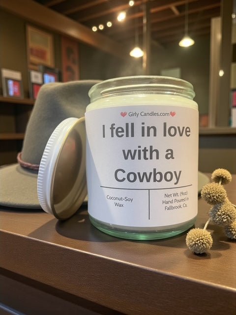 I fell in love with a Cowboy - Girly Candles
