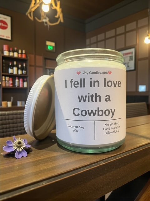 I fell in love with a Cowboy - Girly Candles