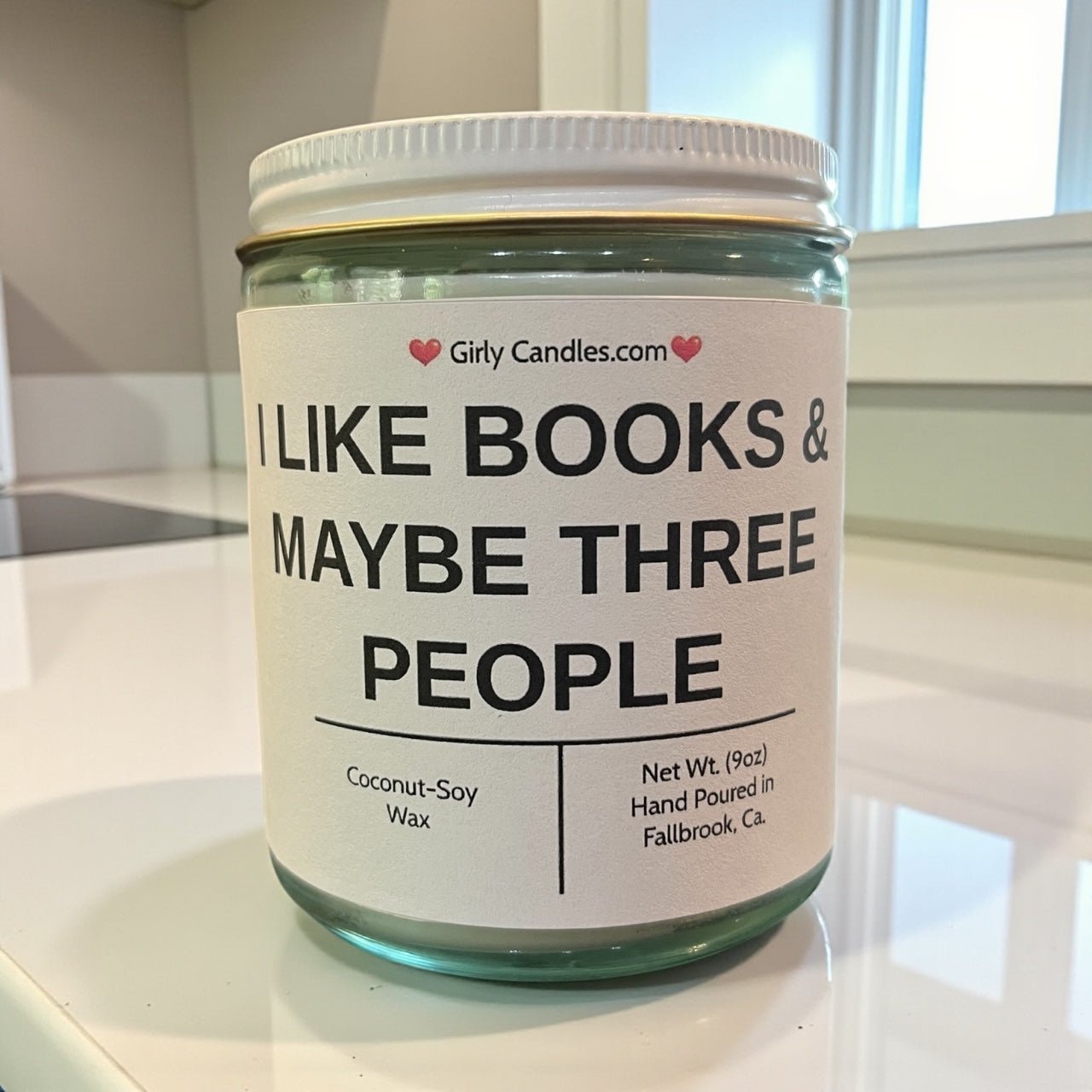 I Like Books & Maybe Three People - Girly Candles