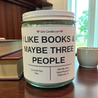 I Like Books & Maybe Three People - Girly Candles