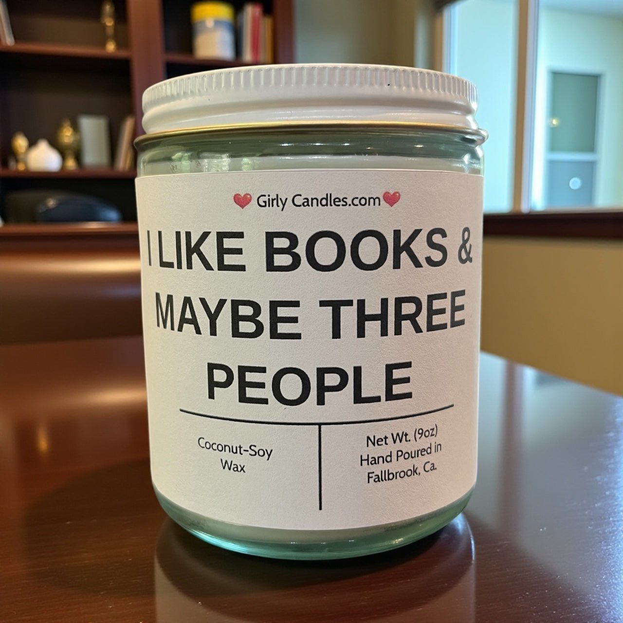 I Like Books & Maybe Three People - Girly Candles