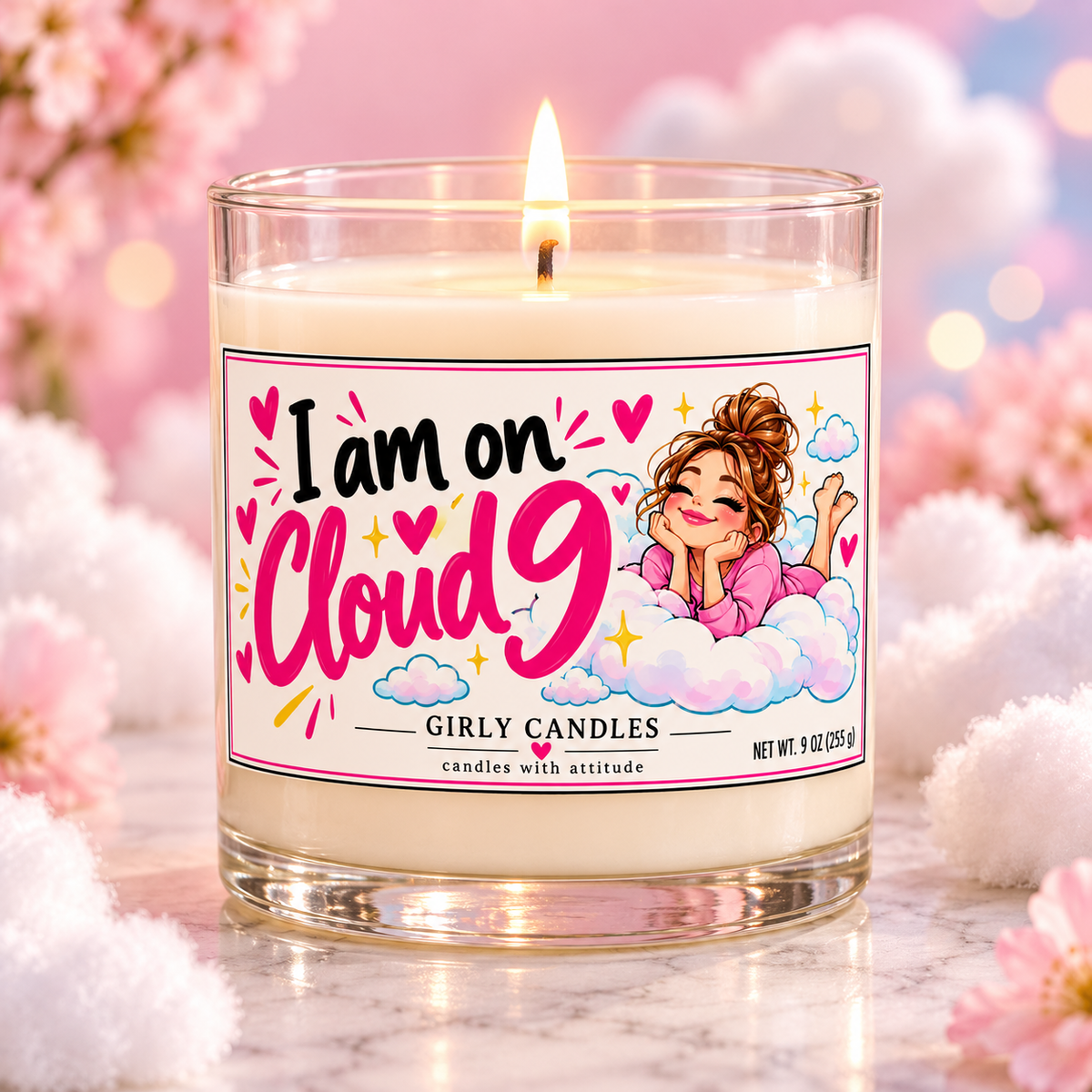 I am on Cloud 9 / Girly Candles