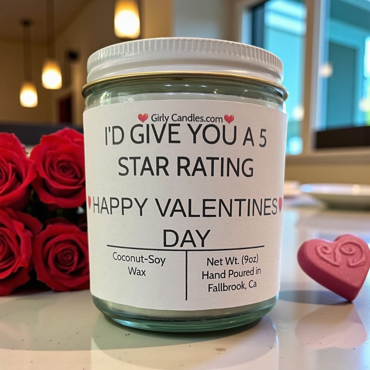 I'd Give You A 5 Star Rating. Happy Valentine's Day - Girly Candles