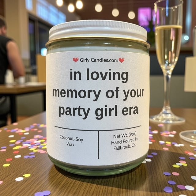 in loving memory of your party girl era - Girly Candles