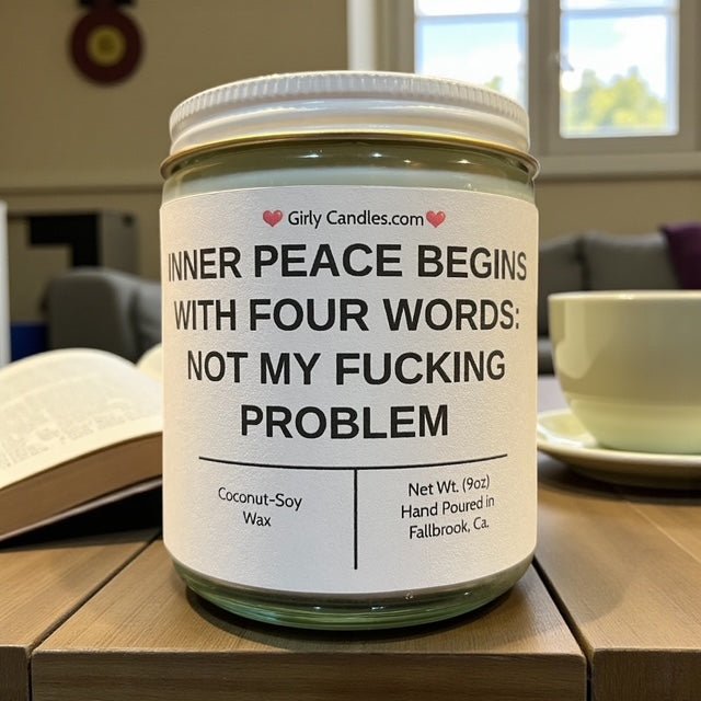 Inner Peace Begins With Four Words: Not My F*cking Problem - Girly Candles
