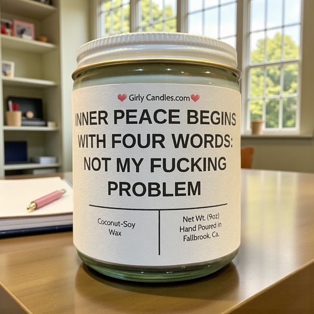 Inner Peace Begins With Four Words: Not My F*cking Problem - Girly Candles