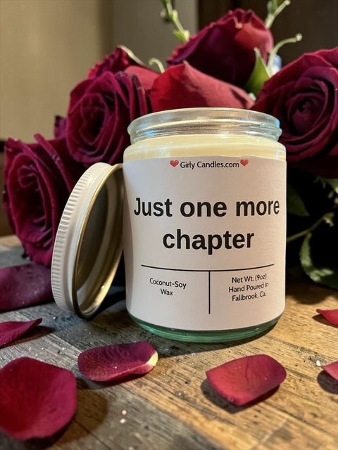 Just one more chapter - Girly Candles