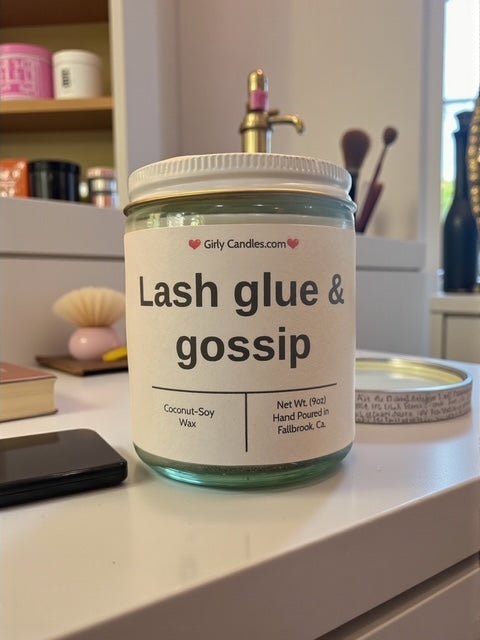 Lash glue & gossip - Girly Candles