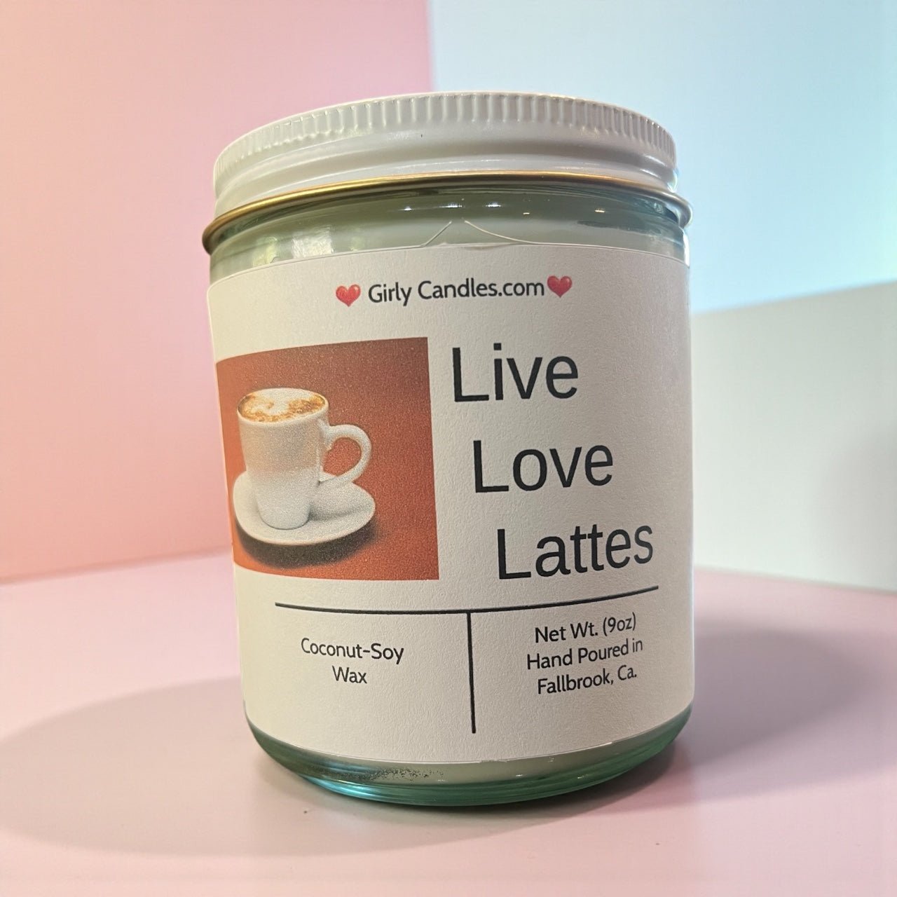 Live, Laugh, Lattes - Girly Candles