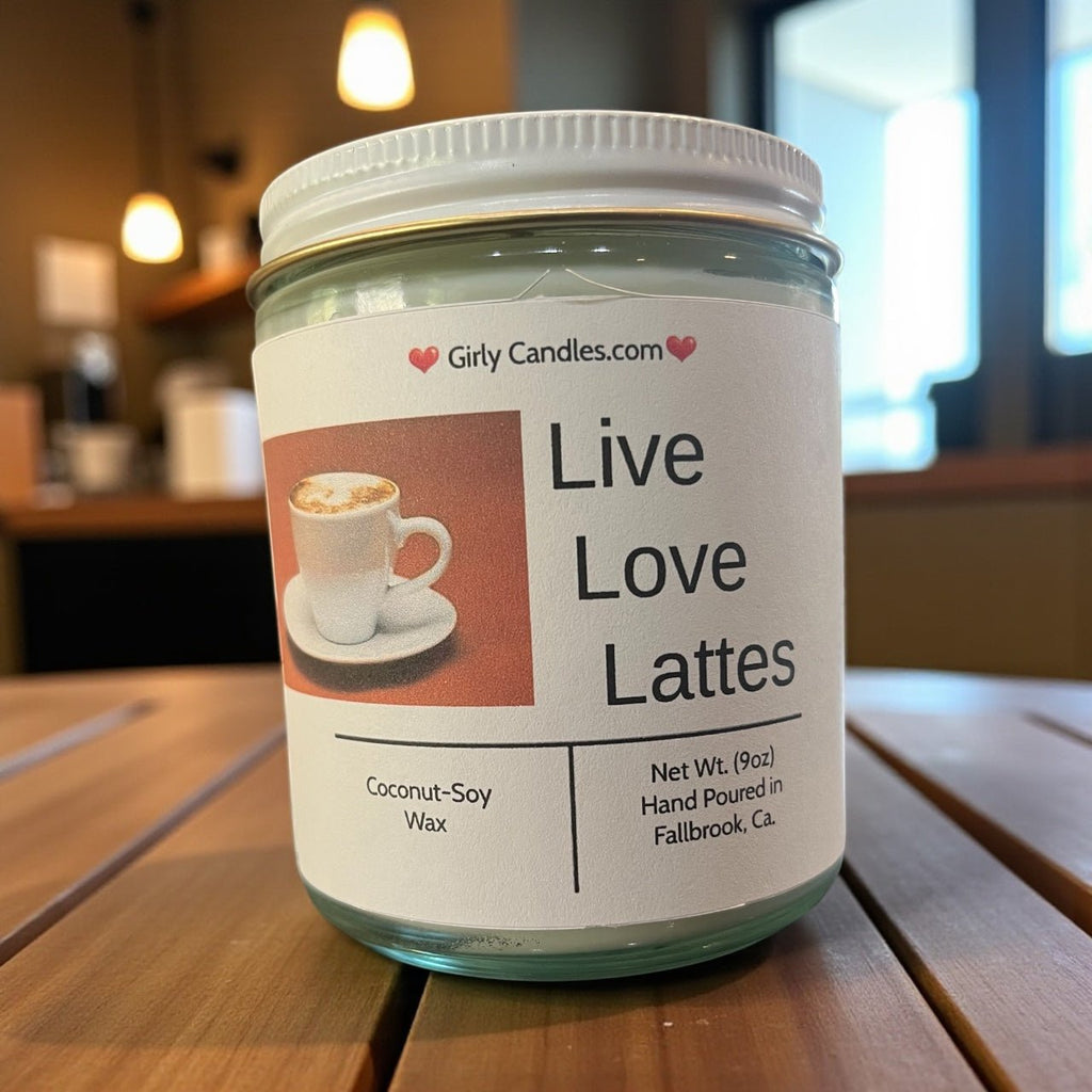 Live, Laugh, Lattes - Girly Candles