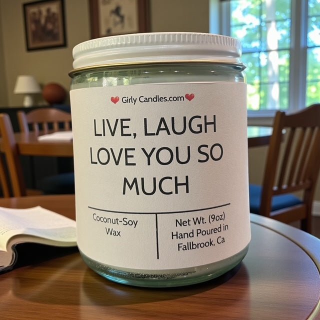 Live, Laugh, Love You So Much - Girly Candles