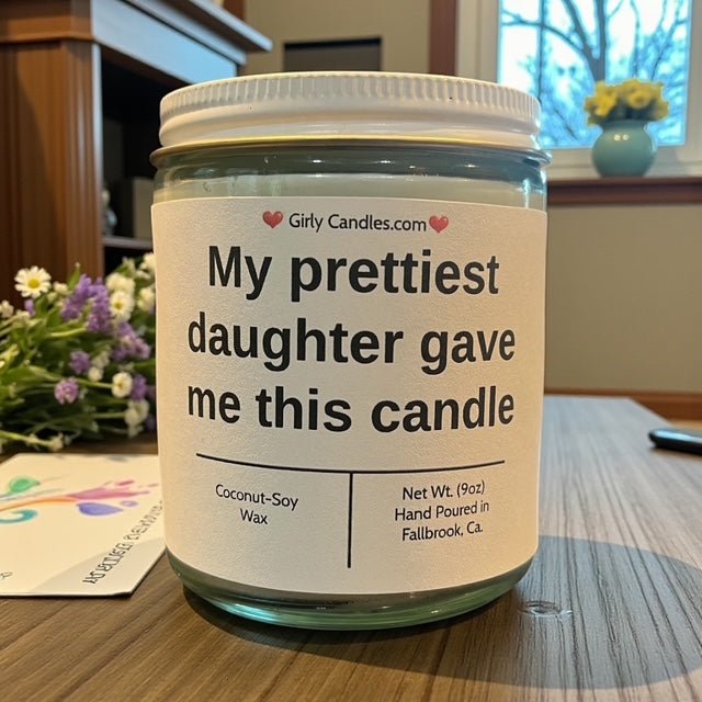 My prettiest daughter gave me this candle - Girly Candles