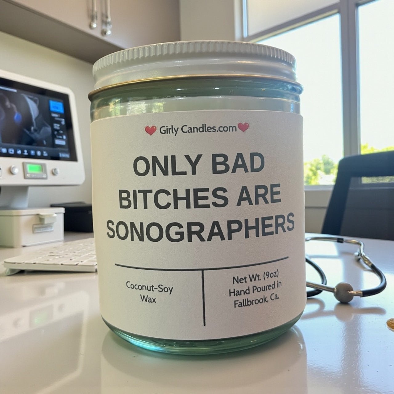 Only Bad Bitches are Sonographers - Girly Candles