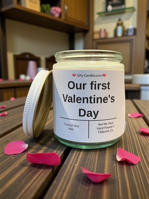 Our first Valentine's Day - Girly Candles