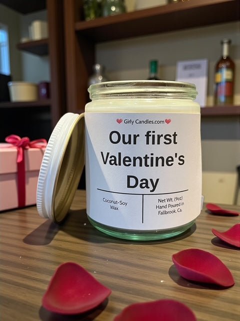 Our first Valentine's Day - Girly Candles