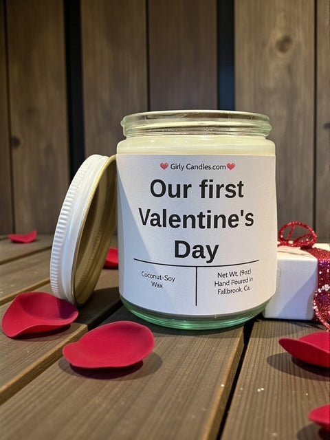 Our first Valentine's Day - Girly Candles