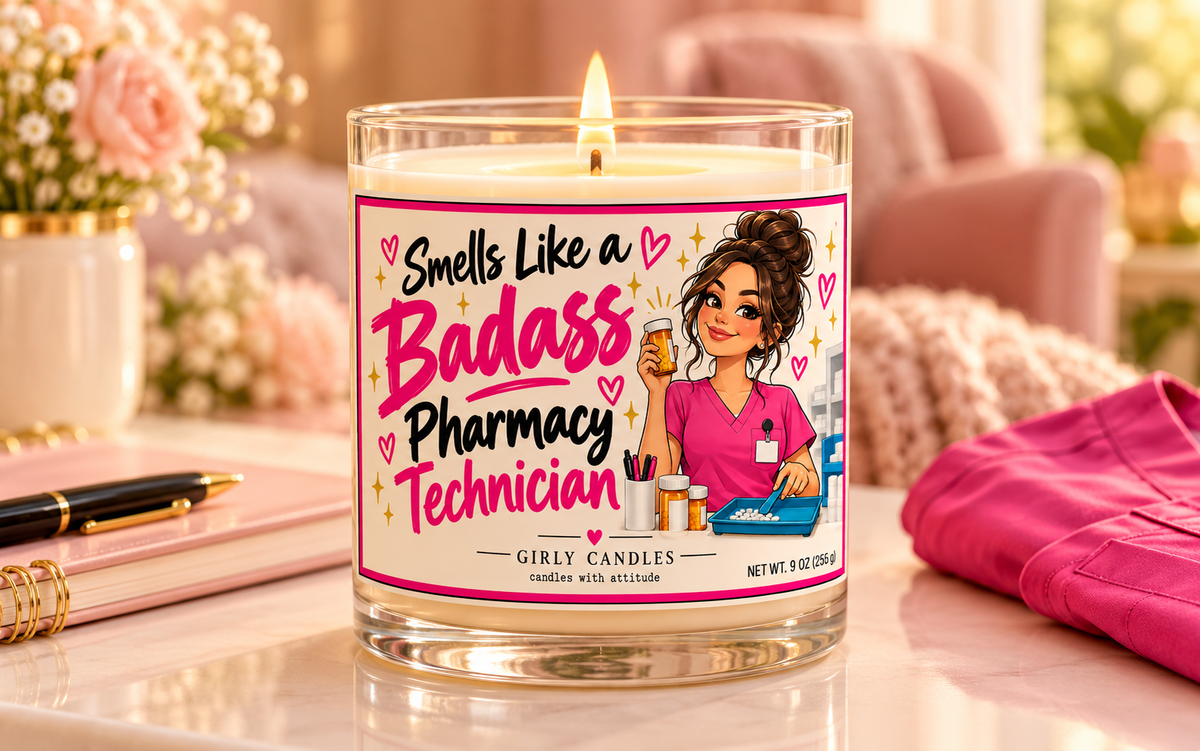 Smells like a Badass Pharmacy Technician / Girly Candles