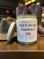 Put it on my Cowboy's tab - Girly Candles