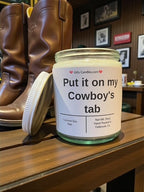 Put it on my Cowboy's tab - Girly Candles