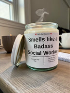 Smells like a Badass Social Worker - Girly Candles