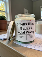 Smells like a Badass Social Worker - Girly Candles