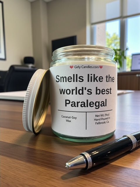 Smells like the world's best Paralegal - Girly Candles